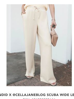 Splendid x cella jane Scuba wide leg pant
